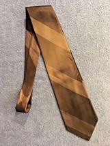 Brown Striped Vintage Silk Tie - £5.31 GBP