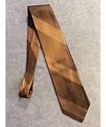 Brown Striped Vintage Silk Tie - £5.28 GBP
