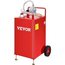 VEVOR 30 Gallon Fuel Caddy, Fuel Storage Tank on 2 Wheels, Portable Gas Caddy wi - £214.46 GBP