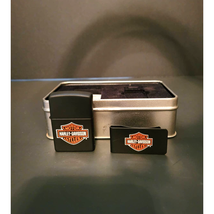 NIB Vintage Harley Davidson Motorcycles Zippo Lighter and Money Clip Gift Set - £92.01 GBP