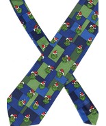 DR. SEUSS Novelty tie Christmas Grinch vintage 57&quot; x 4&quot; color block geom... - £15.57 GBP
