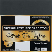 Canvas Cardstock 12 X12 Inches Black Tie Affair - £20.19 GBP