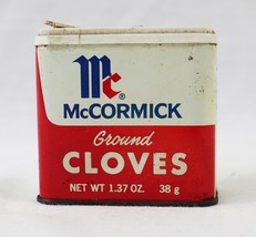 VINTAGE Antique McCormick Ground Cloves 1.37 oz Tin - £11.84 GBP