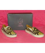 NEW w/BOX $80 VINCE CAMUTO MARJETTA SNAKE FAUX LEATHER FLATS SHOES BEIGE... - £14.06 GBP