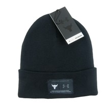 Under Armour Project Rock Cuff Beanie Mens One Size Fit Black Patch Logo... - $26.69