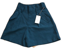 A New Day Teal Size 2 Interesting Pocket Design Shorts W/ Tags - £10.92 GBP