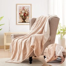 Westinghouse Electric Blanket Heated Throw Blanket With Foot Pocket, Beige. - £72.90 GBP