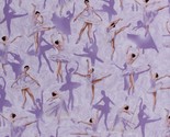 Cotton Ballet Dancers Ballerinas Girls Cotton Fabric Print by the Yard D... - £10.18 GBP