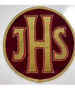 Liturgical JHS Church Emblem Embroidered Patch Sew On Vestment Jesus God - £19.45 GBP
