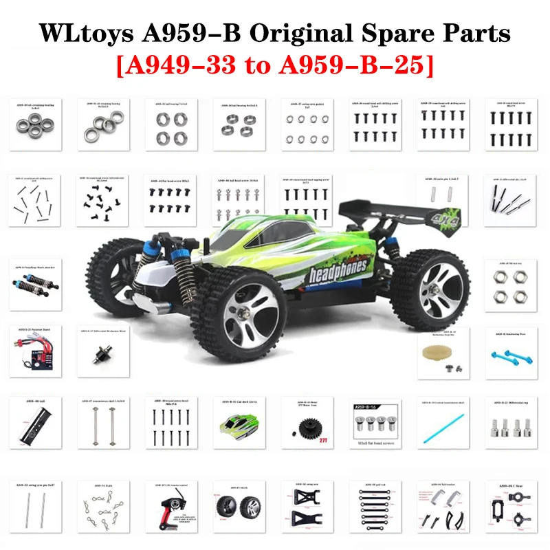 WLtoys 1:18 RC Car Spare Parts For A959-B High-Speed Car Original Accessories - £7.97 GBP+