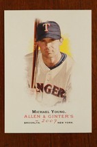 Michael Young 2007 Allen &amp; Ginter Card #110 Baseball Card Texas Rangers - £2.36 GBP
