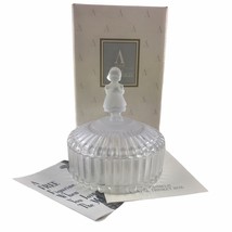 1993 Avon Hummel Collectible Crystal Trinket Box With Girl Figure In Ori... - $16.66