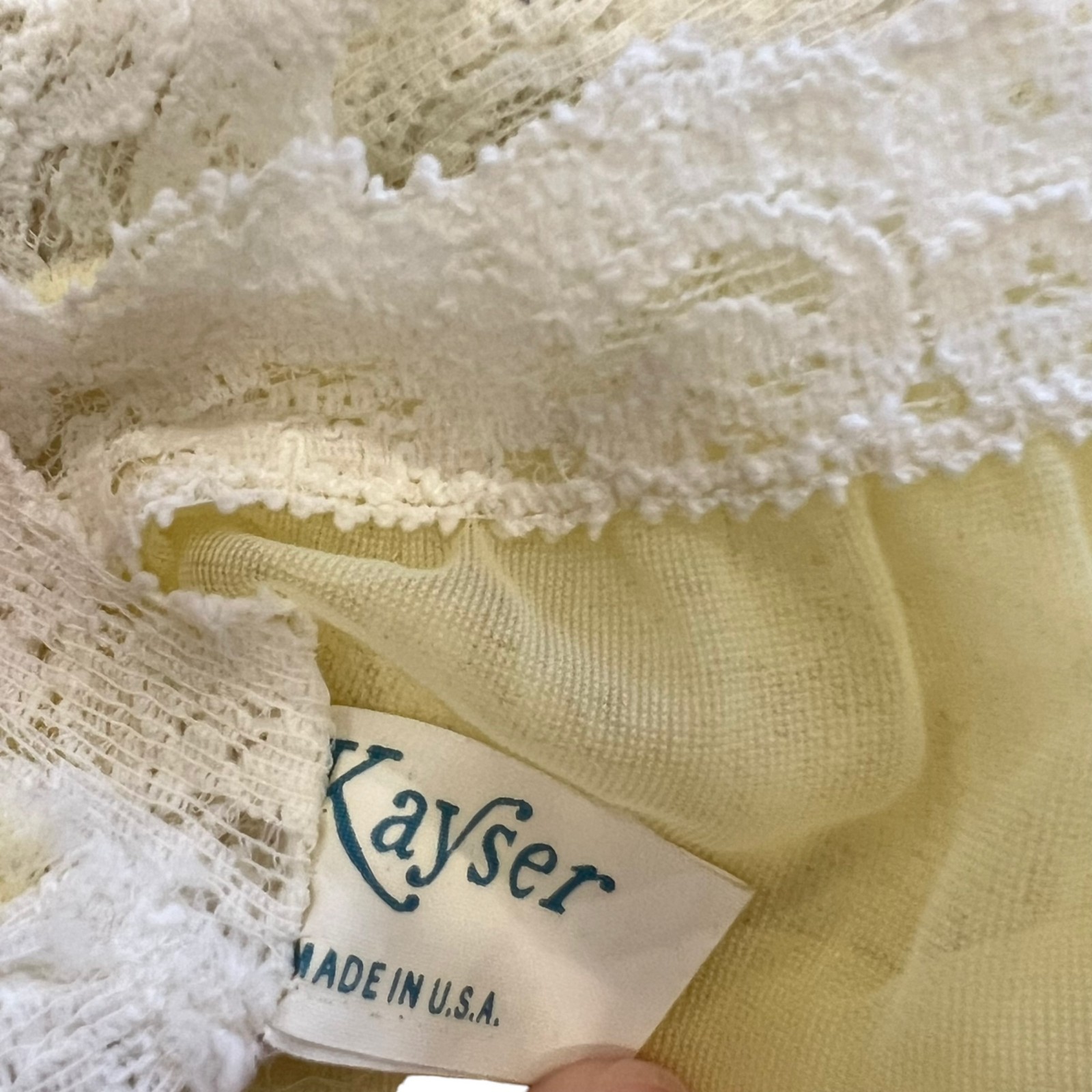 Vintage Kayser Lace Trim Sheer Nylon Panties Size 7 Made In USA Item image 5