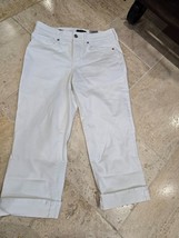 NYDJ Marilyn Straight Crop Lift Tuck Cool Embrace Jeans White Size 4 EUC - $19.99