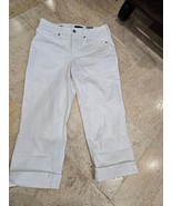NYDJ Marilyn Straight Crop Lift Tuck Cool Embrace Jeans White Size 4 EUC - $27.15 CAD