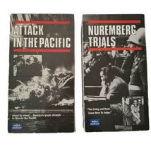 WWII Military VHS lot Attack In The Pacific &amp; Nuremberg Trials 1986 Videos - £7.04 GBP
