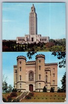 Postcard LA Louisiana Baton Rouge Old and New State Capitol Unused Chrome - £3.88 GBP