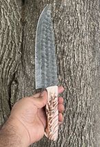 HANDMADE DAMASCUS STEEL CHEF KNIFE KITCHEN FILLET BONING PINECONE HANDLE - $31.64