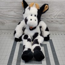 Build A Bear Plush Holstein Cow Bovine Bell on Red Ribbon Farm Animal 1997 Vtg - £15.94 GBP