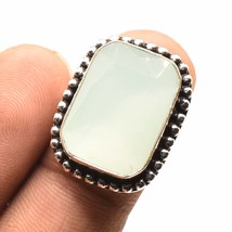 Green Chalcedony Gemstone Handmade Good Friday Gift Ring Jewelry 6.25&quot; SA 6026 - £4.10 GBP