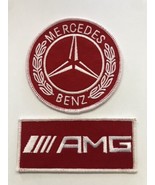MERCEDES BENZ AMG SEW/IRON PATCH BADGE UNIFORM RED WHITE RACING FORMULA 1 - £13.22 GBP