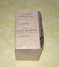 Vtg Radio Vacuum 4 Tubes General Electronic Rca Paper Box Us Navy Usn GL2C44 Lot - £97.46 GBP