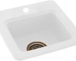 Swan White Solid Surface 15 in. 1-Hole Dual Mount Single Bowl Sink BS015... - $103.95