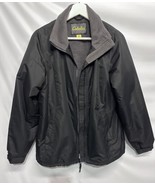 Cabela&#39;s Men&#39;s Jacket Outdoor Black Full Zip Windbreaker Fleece Lined Po... - $27.09 CAD