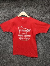 Vintage 1977 Baseball Shirt Adult Small Red Single Stitch Minnesota Tour... - $27.77