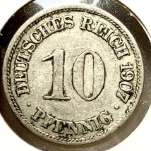 1907 A Germany 10 Pfennig Coin - A0013 - $8.90