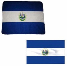 Wholesale Combo Lot El Salvador Country 50&quot;x60&quot; Fleece &amp; 3&#39;x5&#39; Polyester Flag - £14.12 GBP