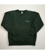Vintage Champion Spellout Crewneck Sweatshirt Distressed Green Medium US... - $564.09 MXN