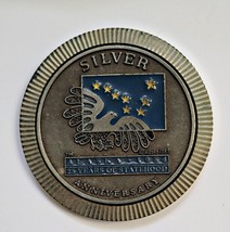 Alaska Silver Anniversary Statehood Pewter Medal Type Coaster 1984 - £7.78 GBP