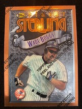 1996 Topps Finest Sterling Wade Boggs #301 New York Yankees - £1.54 GBP