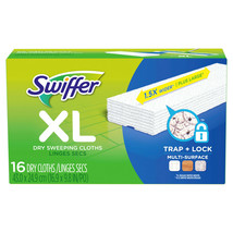 Swiffer Sweeper XL Dry Sweeping Cloth Pad Refill, Unscented (16 Count) - £19.01 GBP