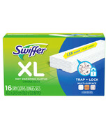 Swiffer Sweeper XL Dry Sweeping Cloth Pad Refill, Unscented (16 Count) - £18.71 GBP