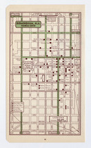 1951 Original Vintage Map Of Birmingham Alabama Downtown Business Center - £15.62 GBP