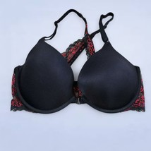 La Senza Black Push Up Bra with Red Lace - Size 36D - £18.99 GBP