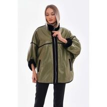 Vinci The Rebel Reversible Shearling Olive Green Leather Women Jacket image 2