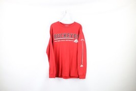 Vintage Mens Medium Faded Spell Out Ohio State University Long Sleeve T-Shirt - £27.21 GBP