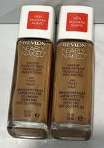 2 Revlon Nearly Naked Makeup Foundation SPF 20 - 240 Toast - 1 oz - $14.85