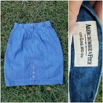 Vintage 1980-90s Abercrombie Fitch denim pencil tulip skirt size 10 W27&quot; - $27.72