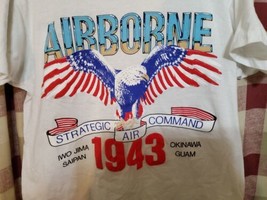 Vintage Strategic Air Command Airborne 1943 T Shirt Very Large Iwo Jima Okinawa - £29.06 GBP