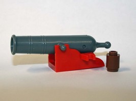 Minifigure Cannon Red Civil War Army Soldier pirate weapon GUN Custom Toy - £3.85 GBP