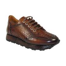 Men's GENIO Turkey Genuine Snake Leather Shoes 120197327 Brown image 4