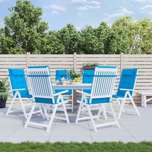 Highback Chair Cushions 6 pcs Light Blue Oxford Fabric - $2,607.26 MXN