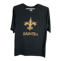 NFL Saints Mens Shirt T Shirt Size Large Black Gold New Orleans Saints Team  - £16.84 GBP