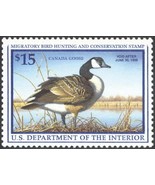 RW64, $15.00 Canada Goose Federal Duck Stamp VF OG NH -Stuart Katz - £20.25 GBP