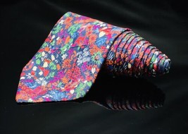 Brioni Flora Bright Colors Floral Silk Tie Italy - £64.91 GBP