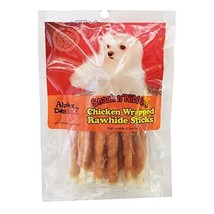 Alpha Dog Series Chicken Wrapped Rawhide Sticks, 4 Oz (Pack Of 10) - £39.56 GBP